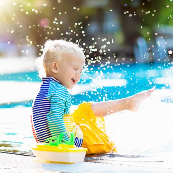 Child at pool