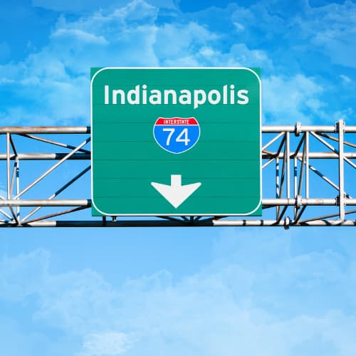 Sign for Indianapolis